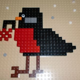 Снегирь из конструктора "LEGO"
