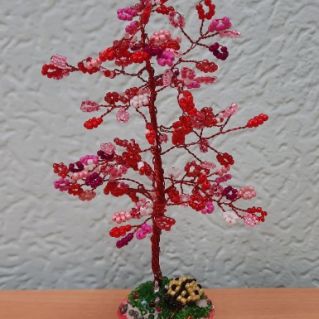 Дерево из бисера "Яркая осень"