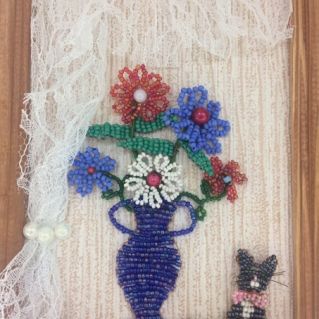 "Котик и цветы"