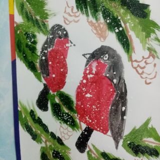 Это чудо- снегири!