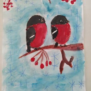 "Снегири -герои"