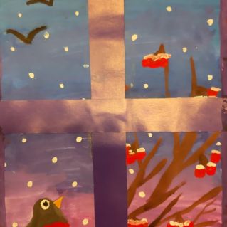 Зима за окном