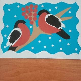 "Снегири на веточке рябины"