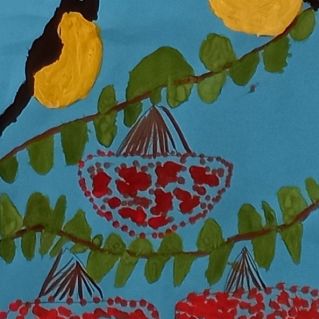 Синицы на рябине