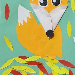 Лисица осенью