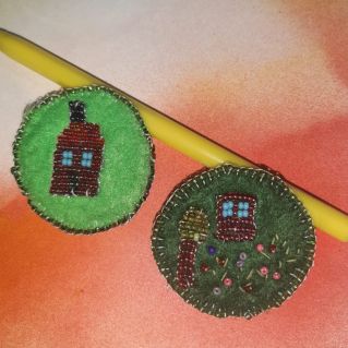 Броши "Домики"