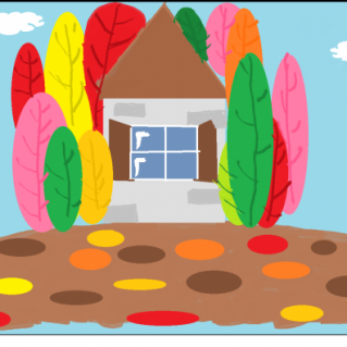 Декоративный осенний пейзаж