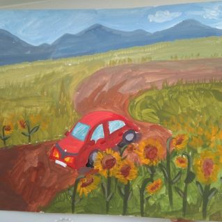 Красная машина