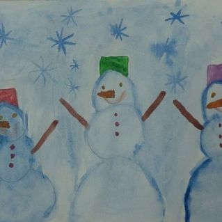 "Из пушистого снежка я леплю снеговика"