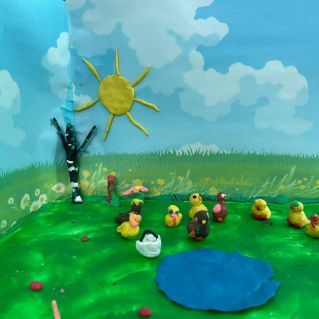 Пластилиновый мультфильм "Курочка-Рябушечка"