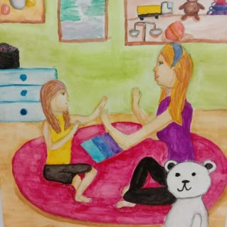 "С мамой весело играть"