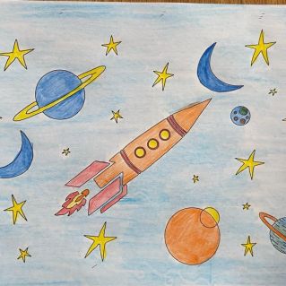 Ракета в космосе