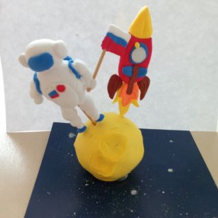 Космонавты на луне