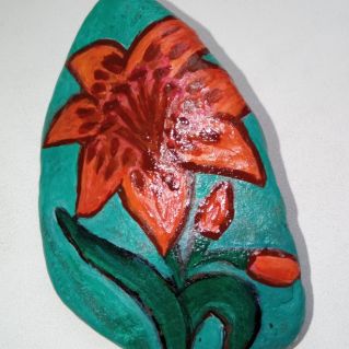 Рисунок на камне " Камчатская соранка".