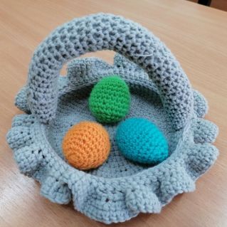 Вязание крючком - Пасхальная корзинка