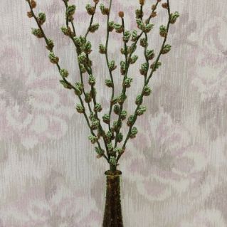 Веточки вербы (бисероплетение)