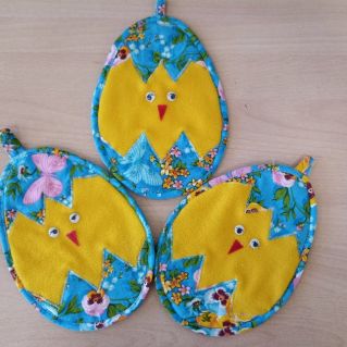 "Пасхальные цыплята", прихватки