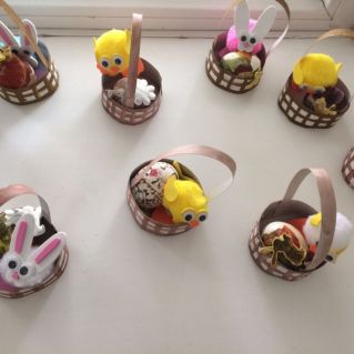 "Пасхальная корзинка с элементами техники Декупаж"