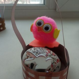 "Пасхальная корзинка с элементами техники Декупаж"