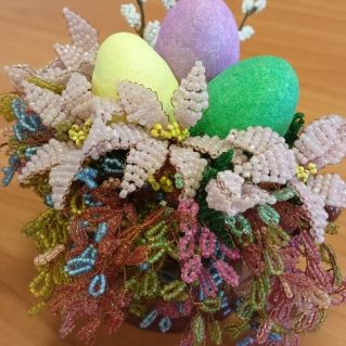"Пасхальная композиция" - бисероплетение