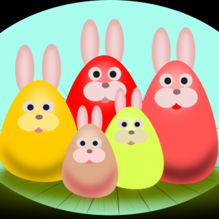 Пасхальная семейка кроликов