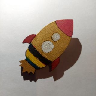 Брошь "Ракета"
