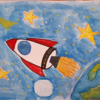 Ракета в космосе