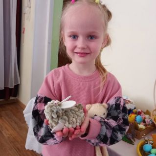 Мой пушистый заяц (из почек вербы)