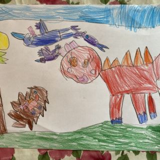 Семьи анкилозавров и птеродактилей