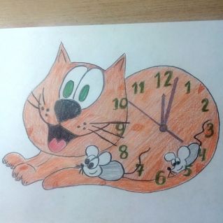 Кот-часы