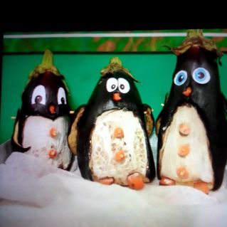 Поделки " Весёлые овощи"