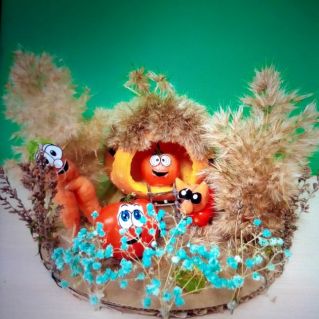 Поделки " Весёлые овощи"