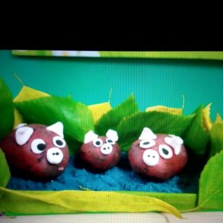 Поделки " Весёлые овощи"