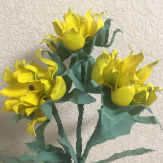 "Маргаритки" (из пластиковых бутылок)