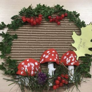 Осенняя поляна грибов