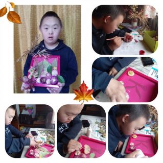 "Осеннее вдохговение"(коллаж)