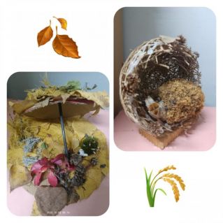 "Ежик под зонтиком" и "Ежик с корзиной"