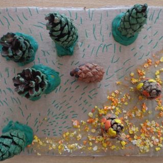 Ёжик в лесу.