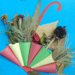 Аппликация "Осенний дождик"