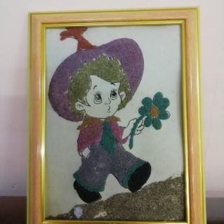 Коллаж из песка