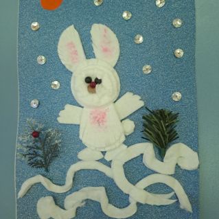 Зайчик зимой