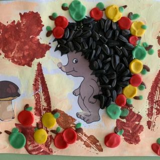 Осенние яблочки для ёжика