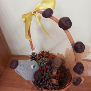 Ёжик в корзинке