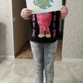 Мозаичная аппликация " Рыбка"