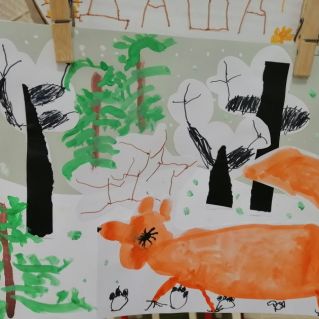 "Следы на снегу"