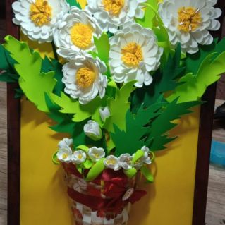 "Хризантемы из фоамирана" для мамы.