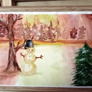 Снеговик. Закат