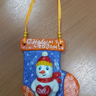 "Снеговик с сердечком"