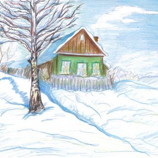 Зима в деревне