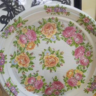 "Тарелочка в технике декупаж"